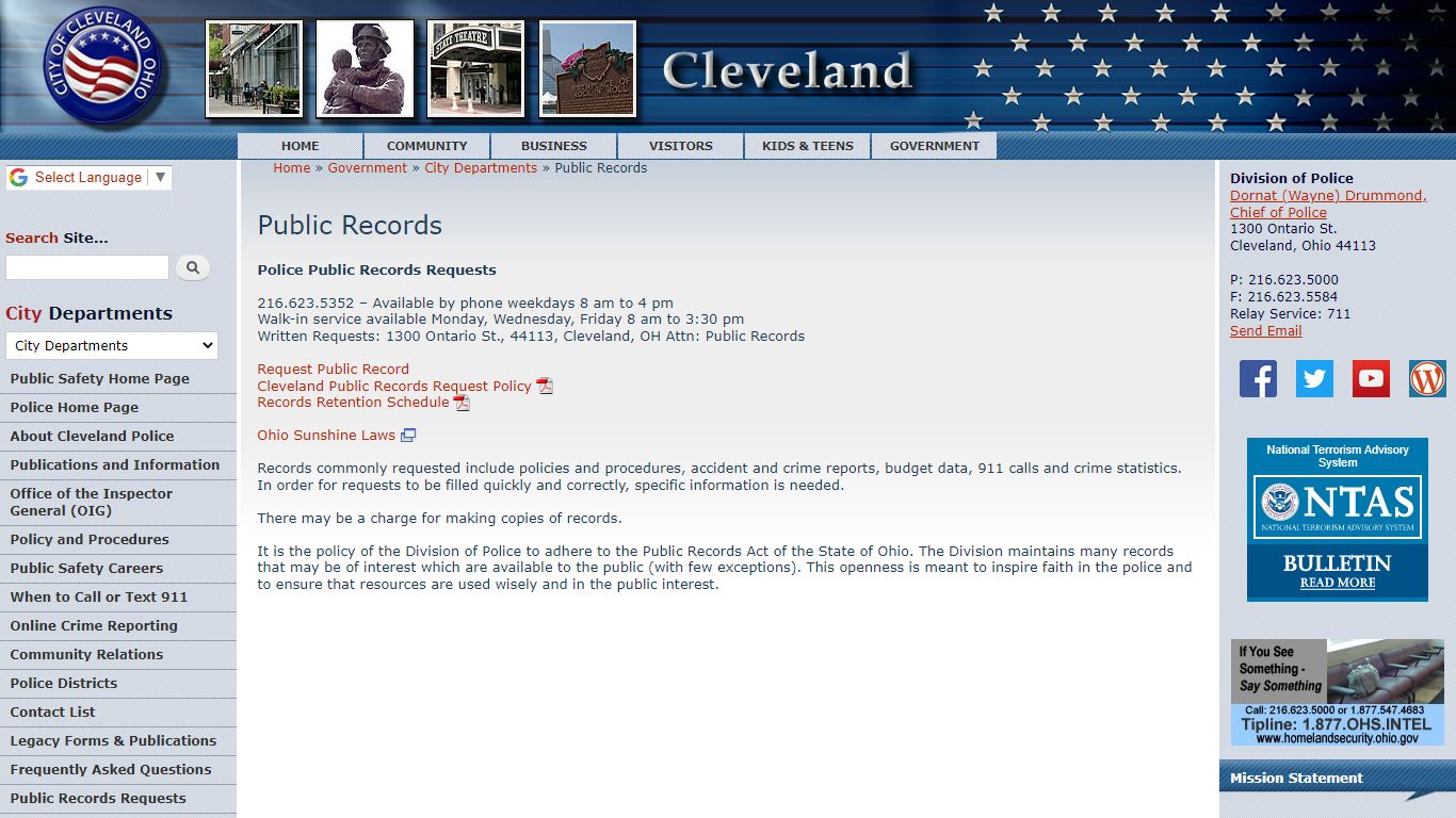 Public Records | City of Cleveland